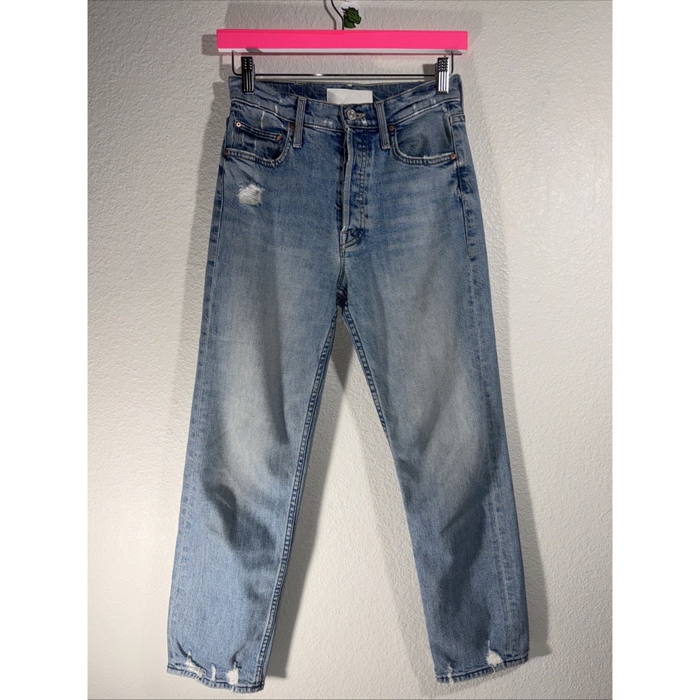 MOTHER Superior Tomcat Jeans 25 True Confessions High Rise Straight Distressed